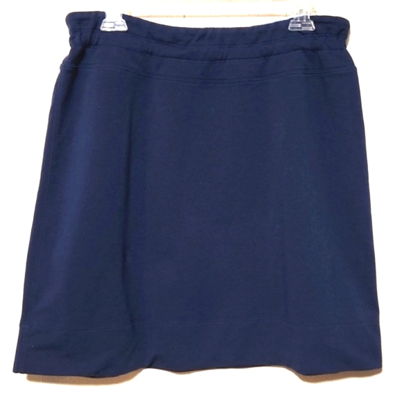 Merrell Blue Cotton Blend Floral Detail Blue Skirt Size Medium - Picture 5 of 8